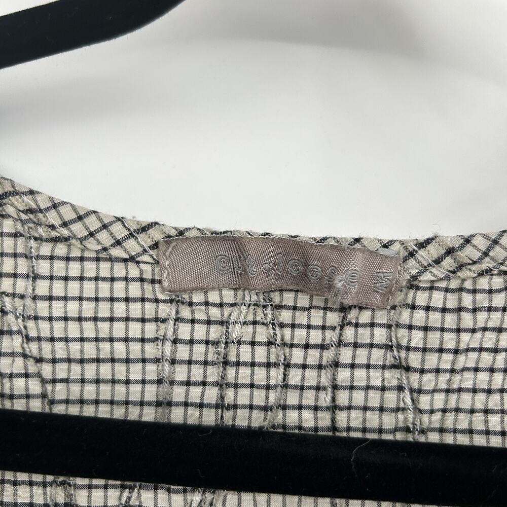 Cut Loose Textured Windowpane Ruffle Hem Tunic Dress With Pocket Size Medium M - Picture 4 of 6